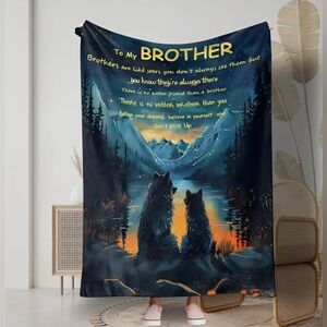 New “To My Brother” Oversized Graphic Throw Blanket